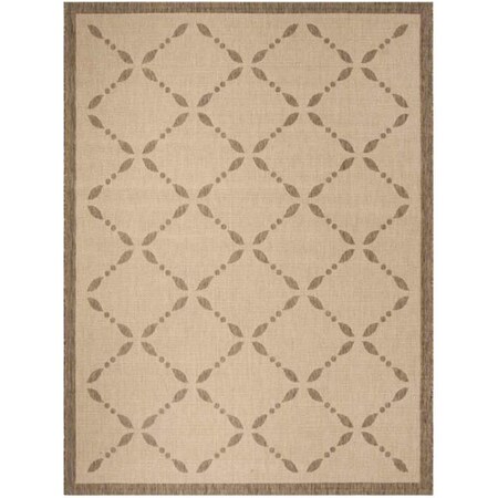 Safavieh 5 ft.-3 in. x 7 ft.-7 in. Martha Stewart Power Loomed Medium Rectangle Area Rug Creme & Brown MSR4252-12-5